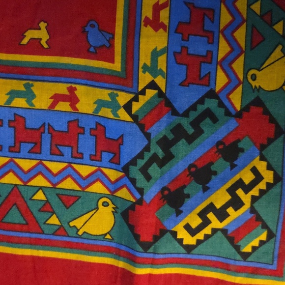 Colorful Geometric Pattern Scarf - Picture 2 of 5